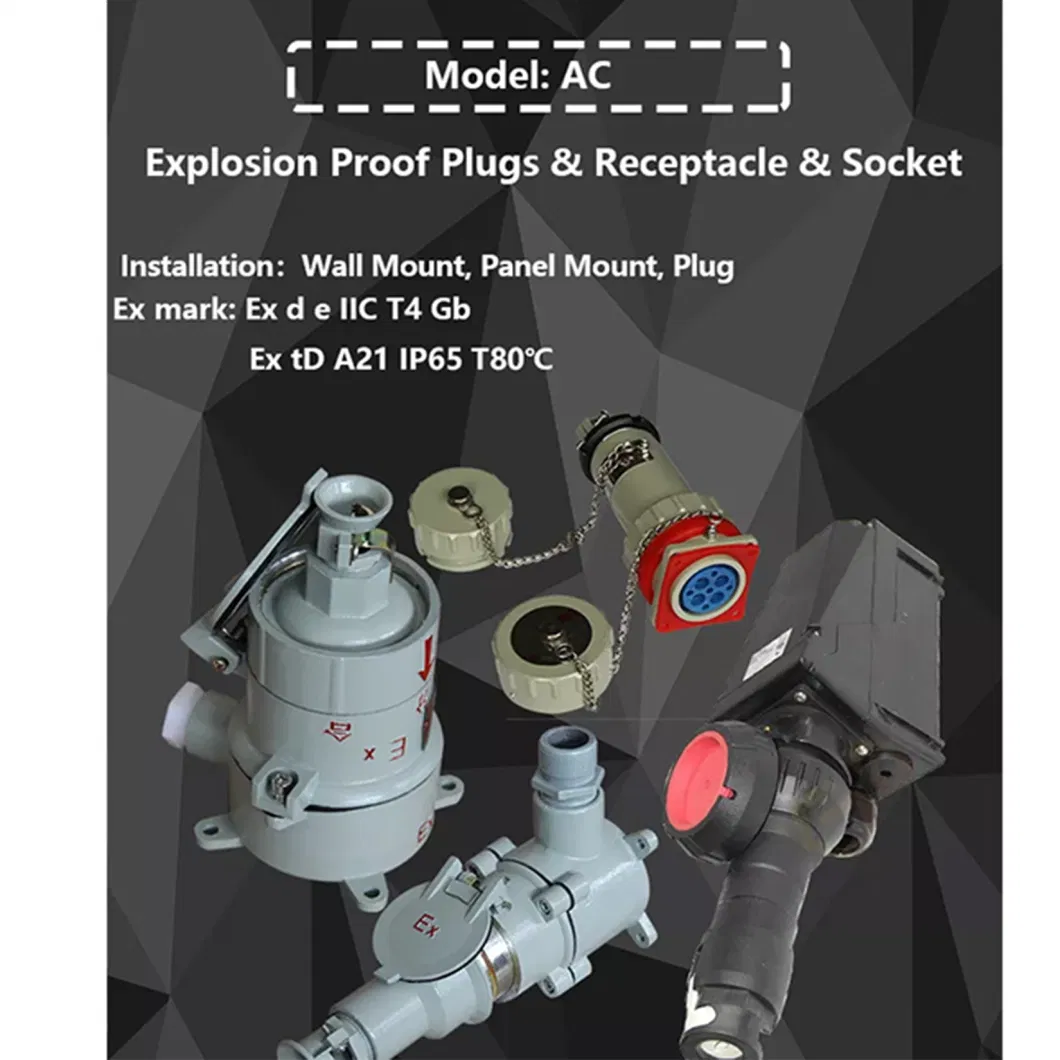 Electrical Explosion Proof Plugs and Sockets 220V Waterproof 16A 32A